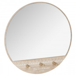 Miroir rond avec 3 patères