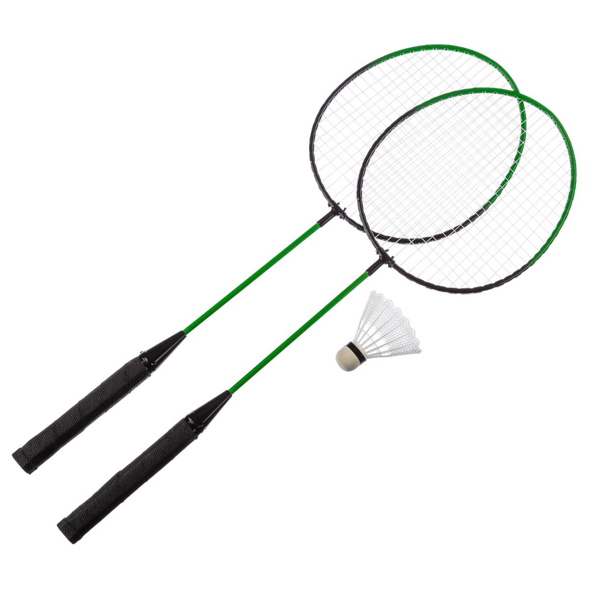 Lot de 2 Raquettes de Badminton + volant - Jeux d'extérieur