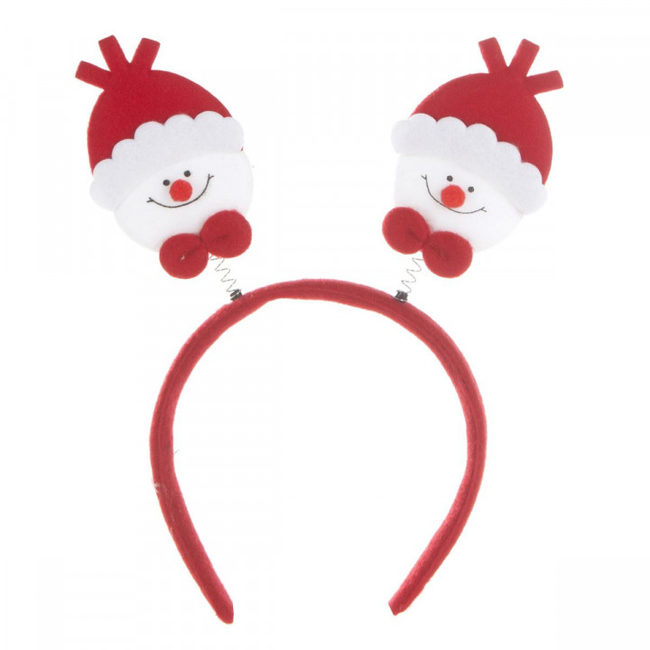 Serre-tête noeud à cadeau rouge : accessoire deguisement noel