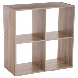 Étagère bois 4 cases mix naturel
