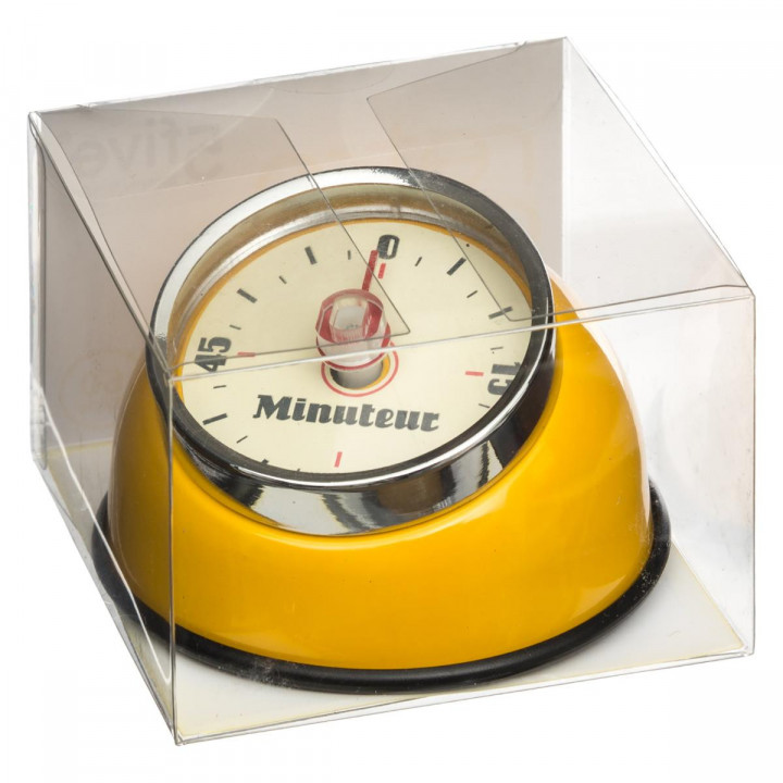 FISHTEC Minuteur Mecanique en Acier Inoxydable - Compte a Rebours Retro  Vintage - 60 Minutes - Timer Cuisine Magnetique Aimante - Diametre 7,5 X 3  cm - Minuteur - Achat & prix
