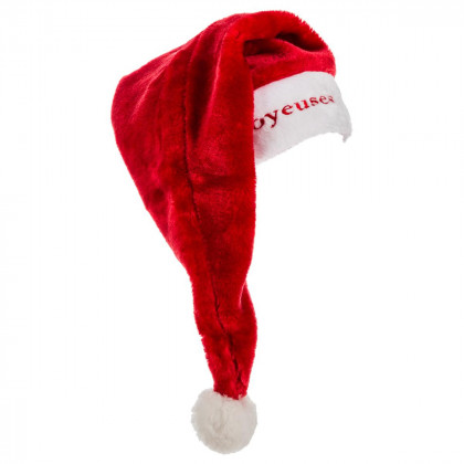 Bonnet de Noël velours avec broderie Joyeuses fêtes pour Adulte taille unique Les incontournables