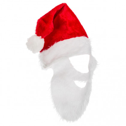 Bonnet de Noël avec barbe pour Adulte taille unique Les incontournables