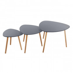 Lot de 3 tables à café grises Mileo