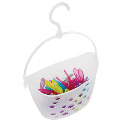 Lot de 24 pinces à linge + panier