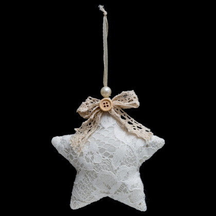 Guirlande de Noël Plumes blanches pailletées L 140 cm collection Sarah B. -  Guirlandes de noël et cheveux d'ange pour sapin - Dé