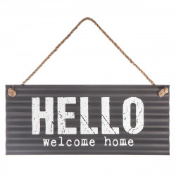 Plaque de porte métal white L 30,5 cm