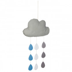 Nuage bleu gouttes suspendues