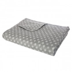 Dessus de lit 240x260 + 2 taies coloris imprimé gris