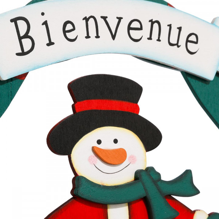 Nappe Noël Table Coureur Coussin Housse moyens couverture Bonhomme de neige rouge blanc