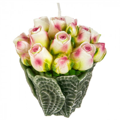Bougie bouquet de roses 245G