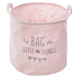 Sac rangement canvas rose