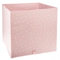 Bac de rangement pliable rose étoiles