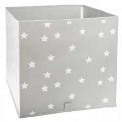 Bac de rangement pliable gris étoiles