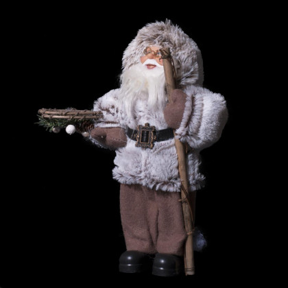 Père Noël traditionnel debout H 30 cm  A l'orée des bois