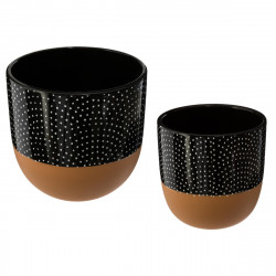 Lot de 2 pots imprimés blush living