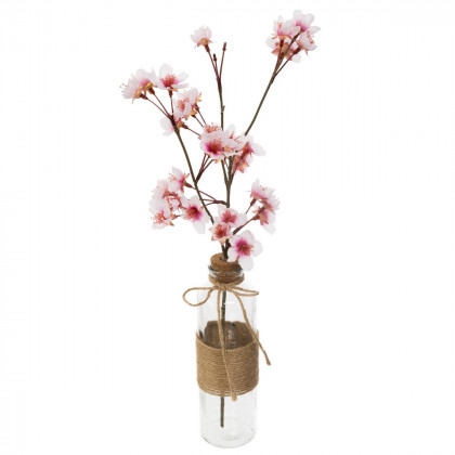 Branche de cerisier dans vase en verre bohemian dream
