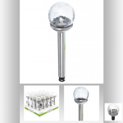 1 Balise solaire en inox et verre D 6 cm