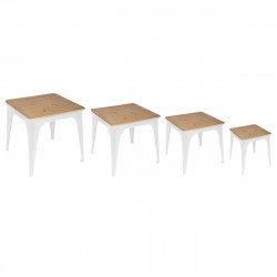 Lot de 4 Tables gigognes blanches  "Torof" bohemian dream