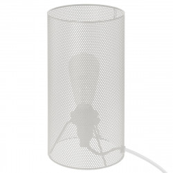 Lampe tube métal ajouré blanc H26