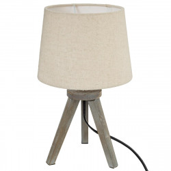 Lampe bois trépied abat-jour LIN H31