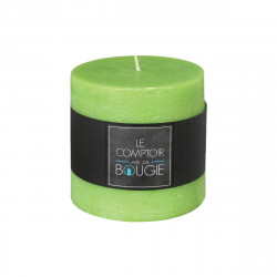 Bougie rustique ronde vert D10