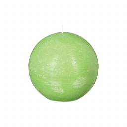 Bougie rustique boule vert D12