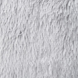 Coussin déhoussable fourrure poils longs gris clair 45 x 45 cm