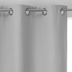 Rideau occultant effet coton gris clair 140x260