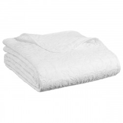 Dessus de lit arabesque ivoire 240x260 + 2 housses d'oreiller 60x60