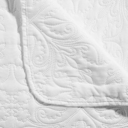 Dessus de lit arabesque ivoire 240x260 cm + 2 housses d'oreillers