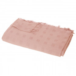 Jeté de lit carré rose 230X250