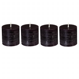Lot de 4 bougies noires D4.5