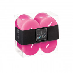 Lot de 4 bougies fuchsias D4.5