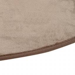 Tapis velours rond taupe D90 cm