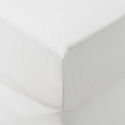 Drap housse blanc 90x190