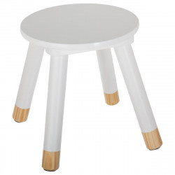 Tabouret blanc pour chambre d'enfant