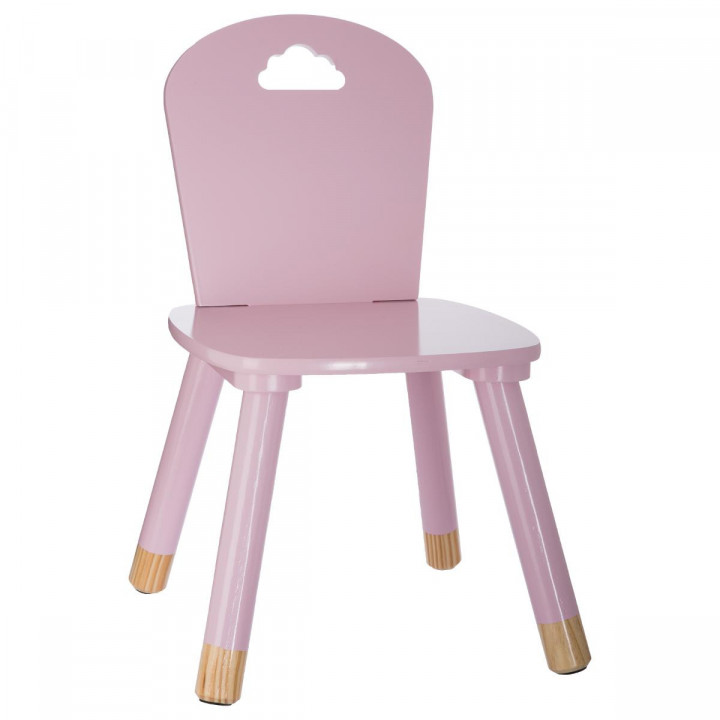 Chaise rose pour chambre d'enfant