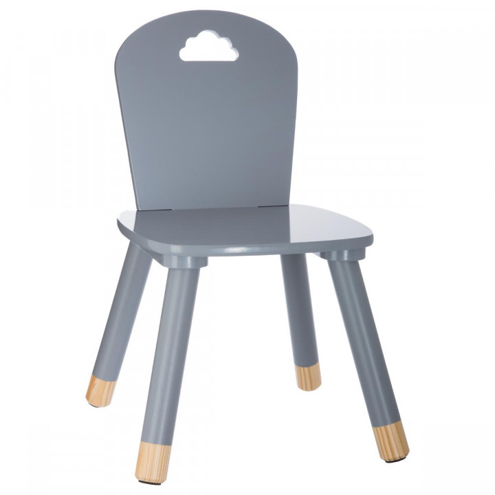 Chaise grise pour chambre d'enfant