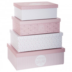 Lot de 4 boîte de rangement "Douceur"