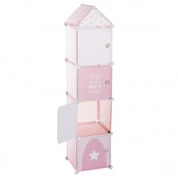 Rangement colonne rose