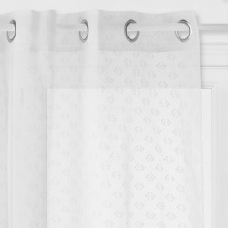 Voilage blanc motif en relief 140 x 240 cm blush living