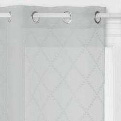 Voilage Jacquard gris 140 x 240 cm  été indien