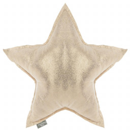 Coussin étoile or 46x46 cm