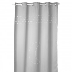 Rideau occultant gris « Lune » 140x260