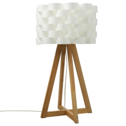 Lampe "Moki" en bambou & papier H55