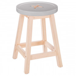 Tabouret "bouton" gris
