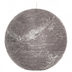 Bougie rustique boule grise D15