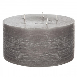 Bougie rustique ronde grise D20