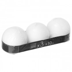 Lot de 3 bougies boules blanches D6